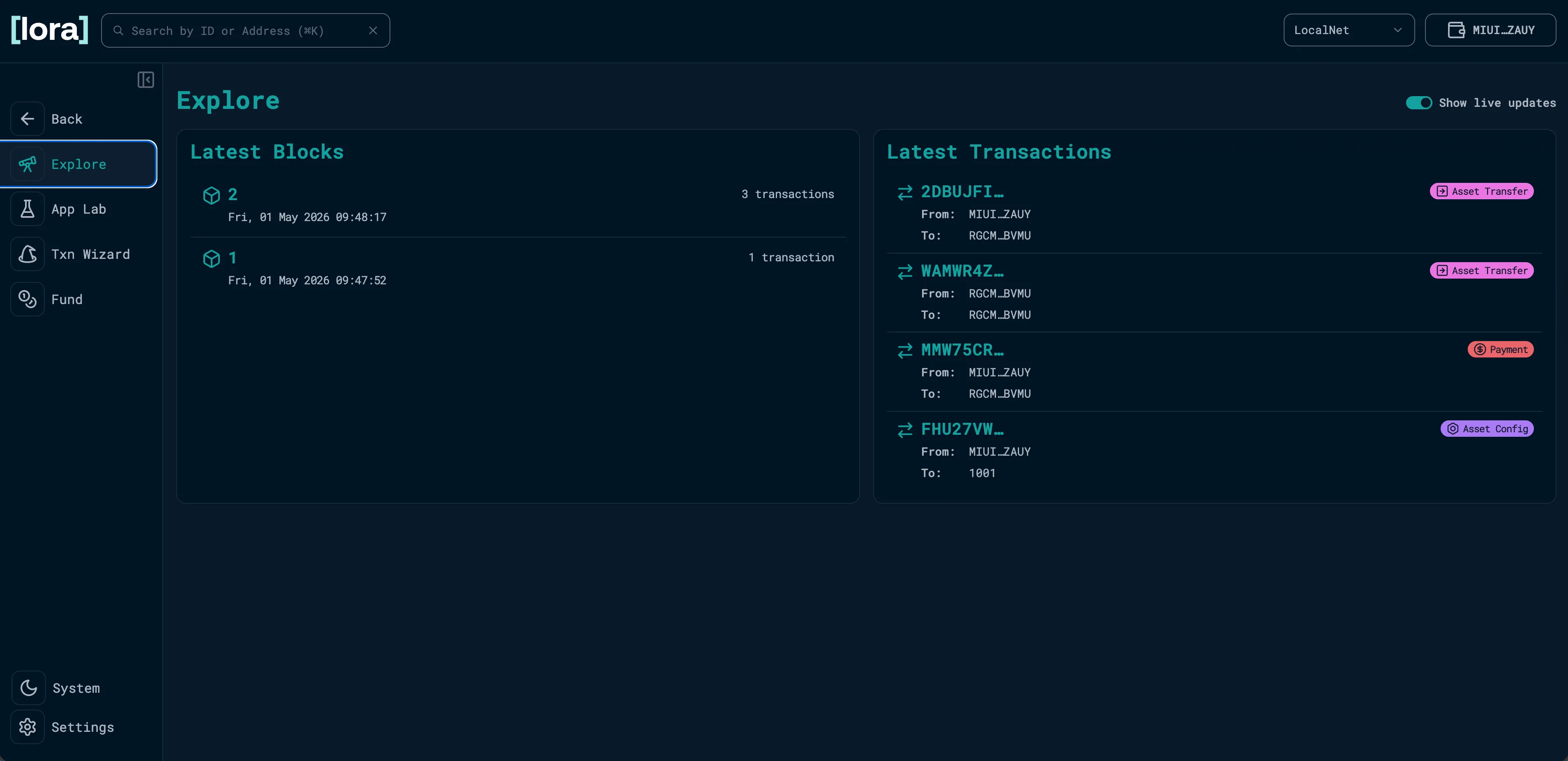Transaction Group added to a block